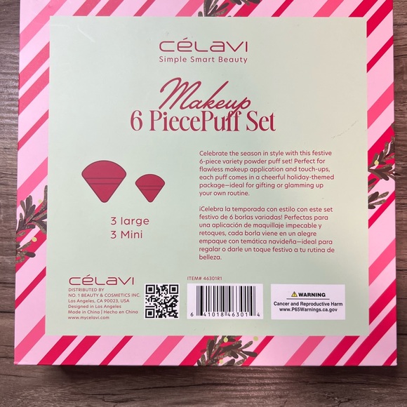 NIB CELAVI Makeup 6 Pc Puff Set - Picture 2 of 2
